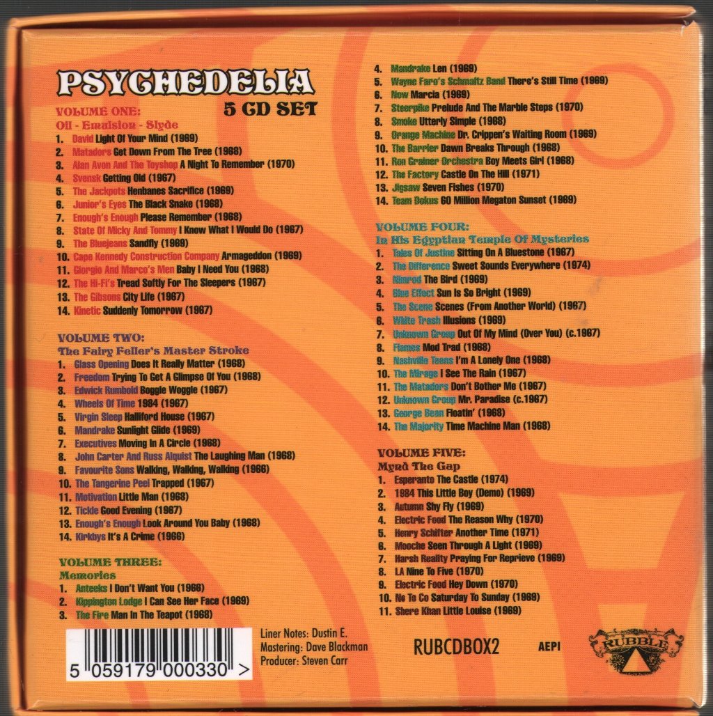 Various Artists - Psychedelia - A Herbal Mixture Of Psychedelic Remedies And Freakbeat Fantoms - Cd Set