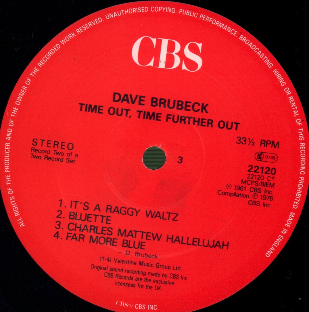 Dave Brubeck Quartet - Time Out / Time Further Out - Double Lp