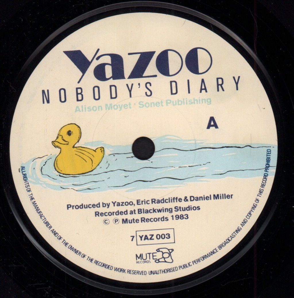 Yazoo - Nobody's Diary - 7 Inch
