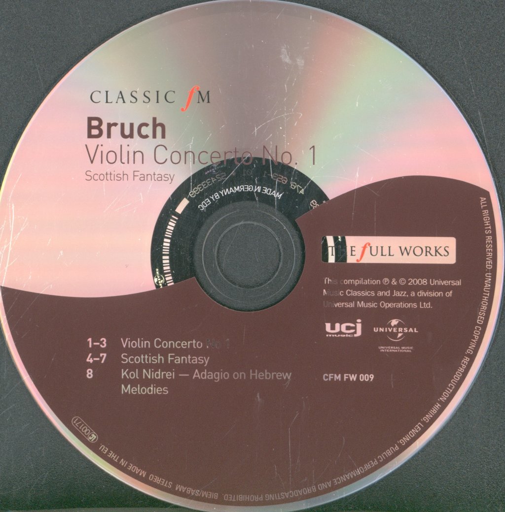 Philharmonia Orchestra / Vladimir Ashkenazy - Bruch - Violin Concerto No.1, Scottish Fantasy - Cd