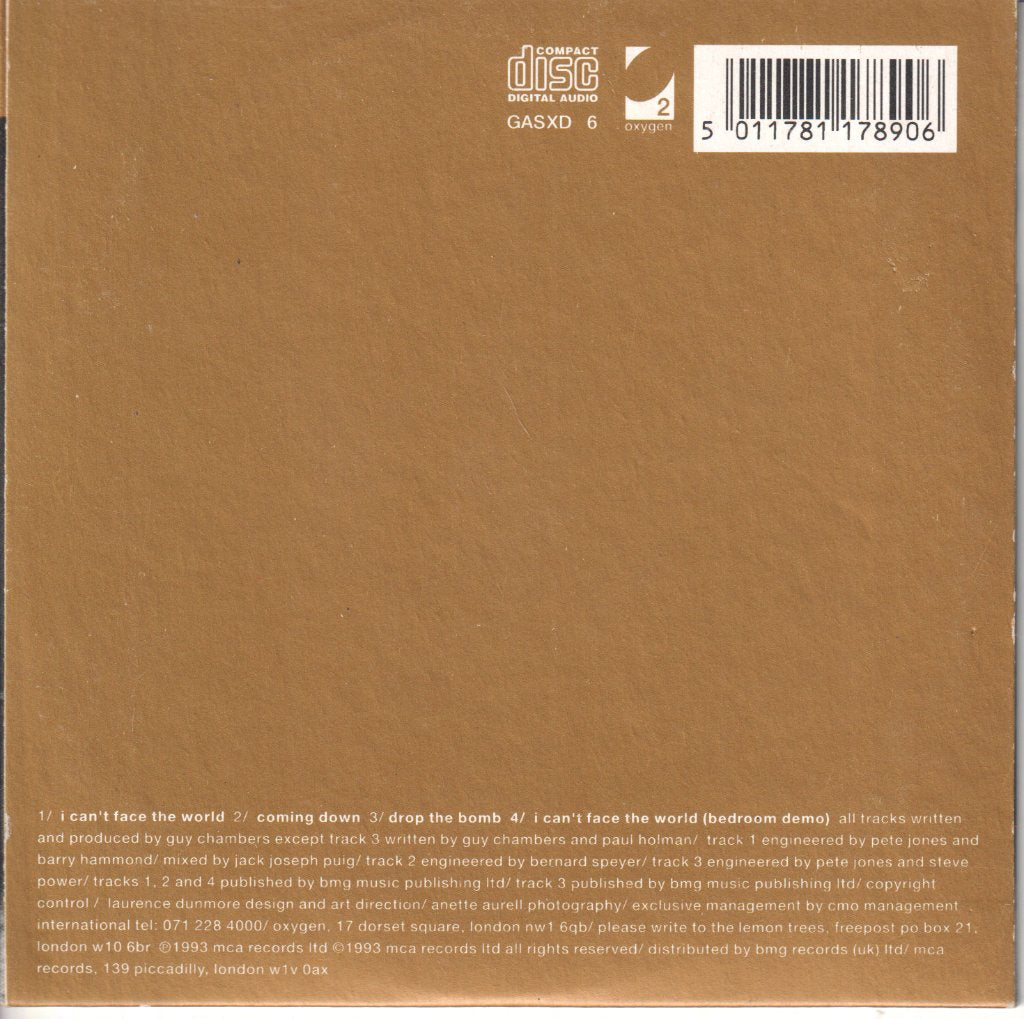 Lemon Trees - I Can't Face The World - Cd