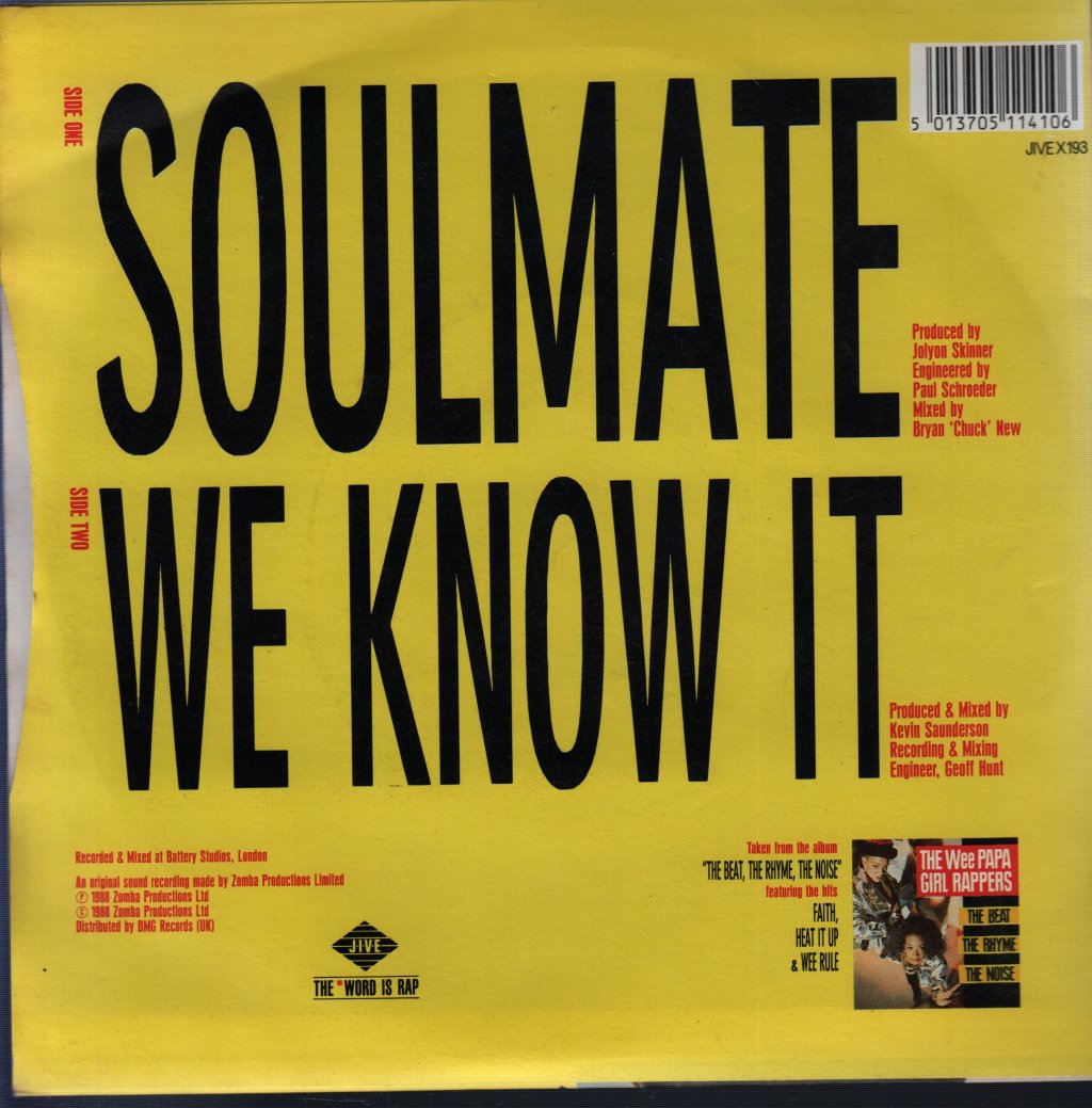 Wee Papa Girl Rappers - Soul Mate - 7 Inch