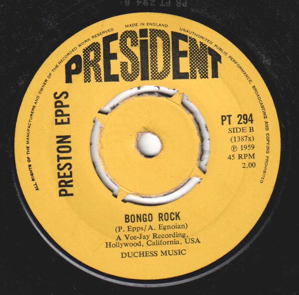 Sandy Nelson / Preston Epps - Teen Beat / Bongo Rock - 7 Inch