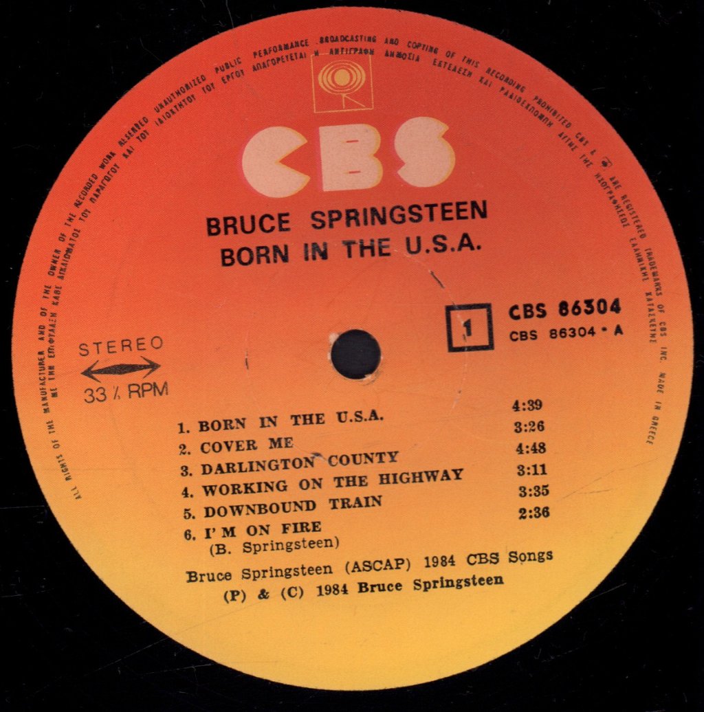 Bruce Springsteen - Born In The U.S.A. - Lp – Vinyl Tap