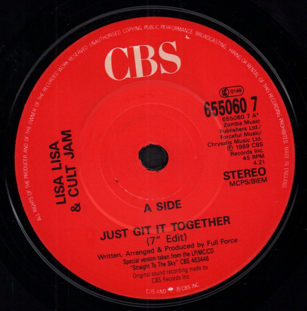 Lisa Lisa And Cult Jam - Just Git It Together - 7 Inch