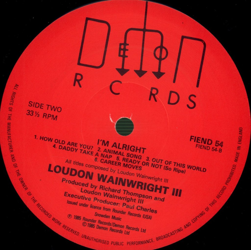 Loudon Wainwright III - I'm Alright - Lp