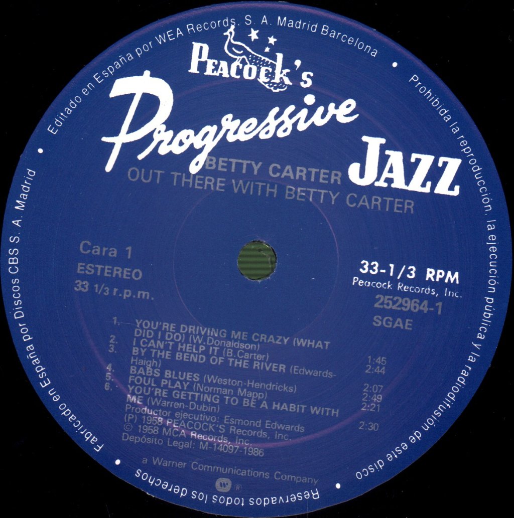Betty Carter - Out There With Betty Carter - Lp