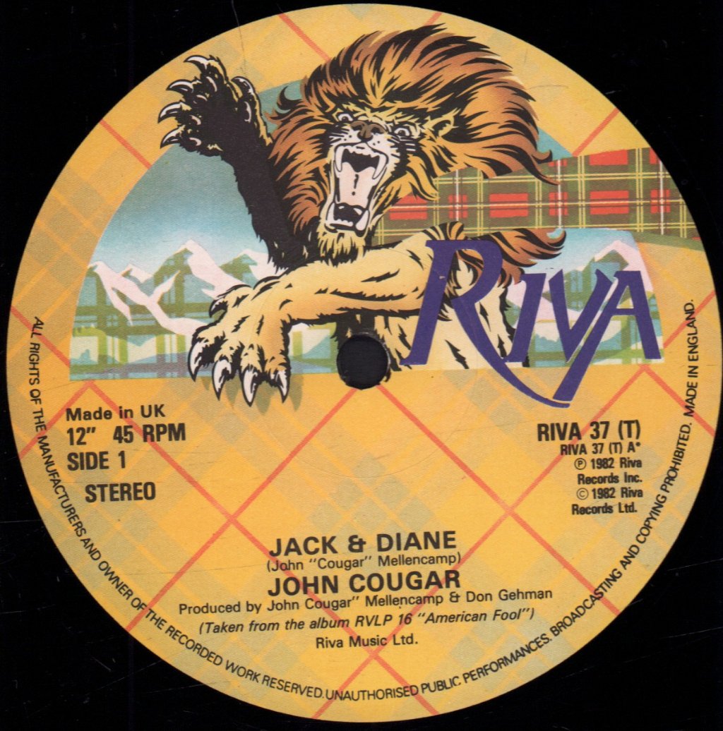 John Cougar Mellencamp - Jack And Diane - 12 Inch