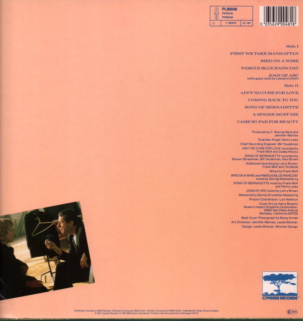 Jennifer Warnes - Famous Blue Raincoat (The Songs Of Leonard Cohen) - Lp