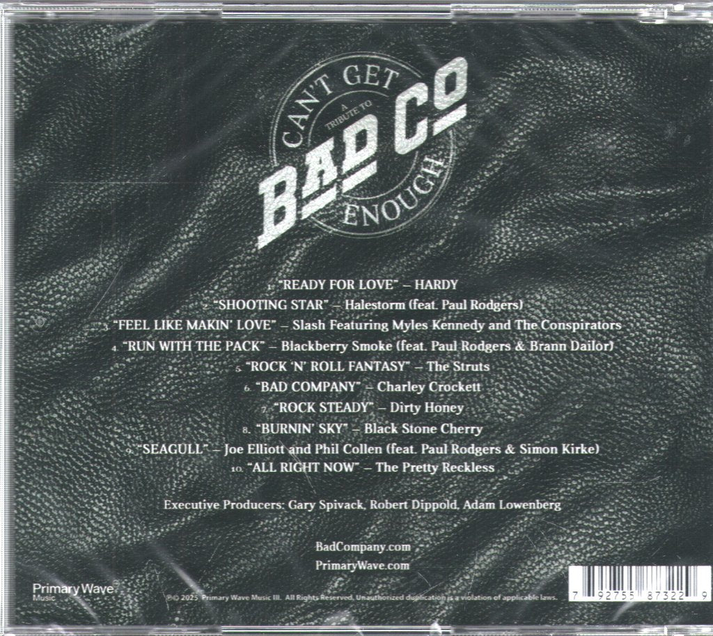 Various Artists - Can't Get Enough: A Tribute To Bad Company - Cd