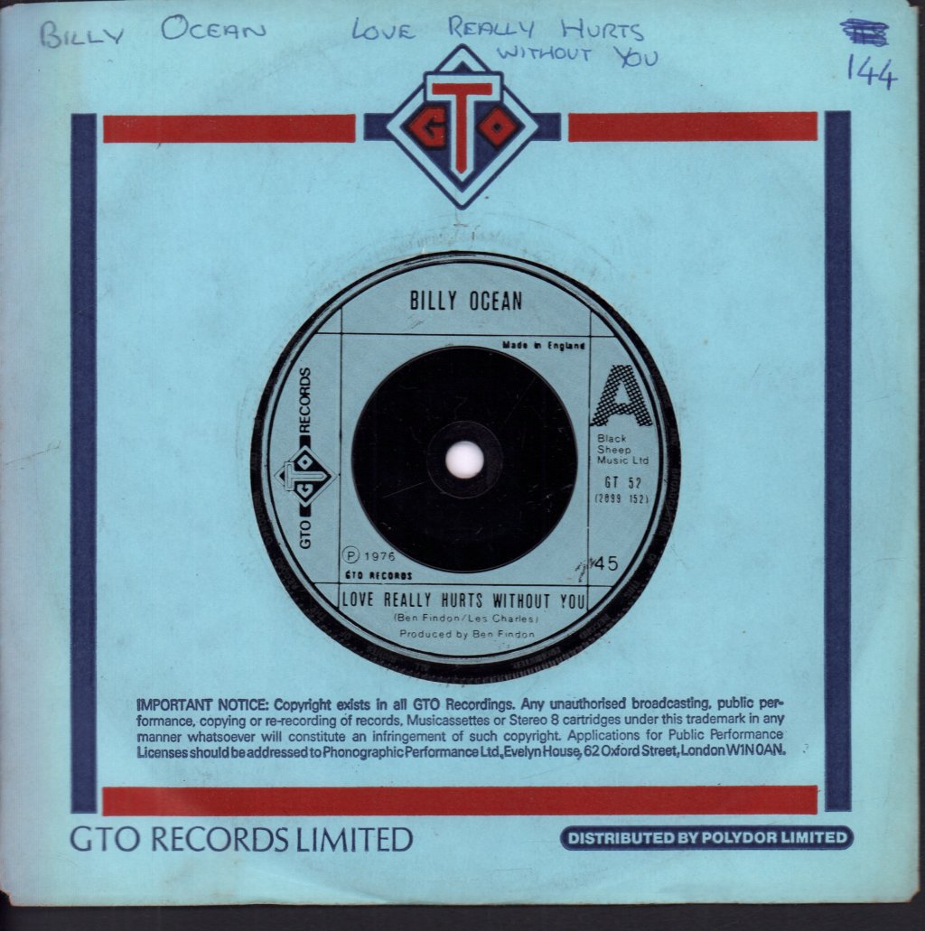 Billy Ocean - Love Really Hurts Without You - 7 Inch
