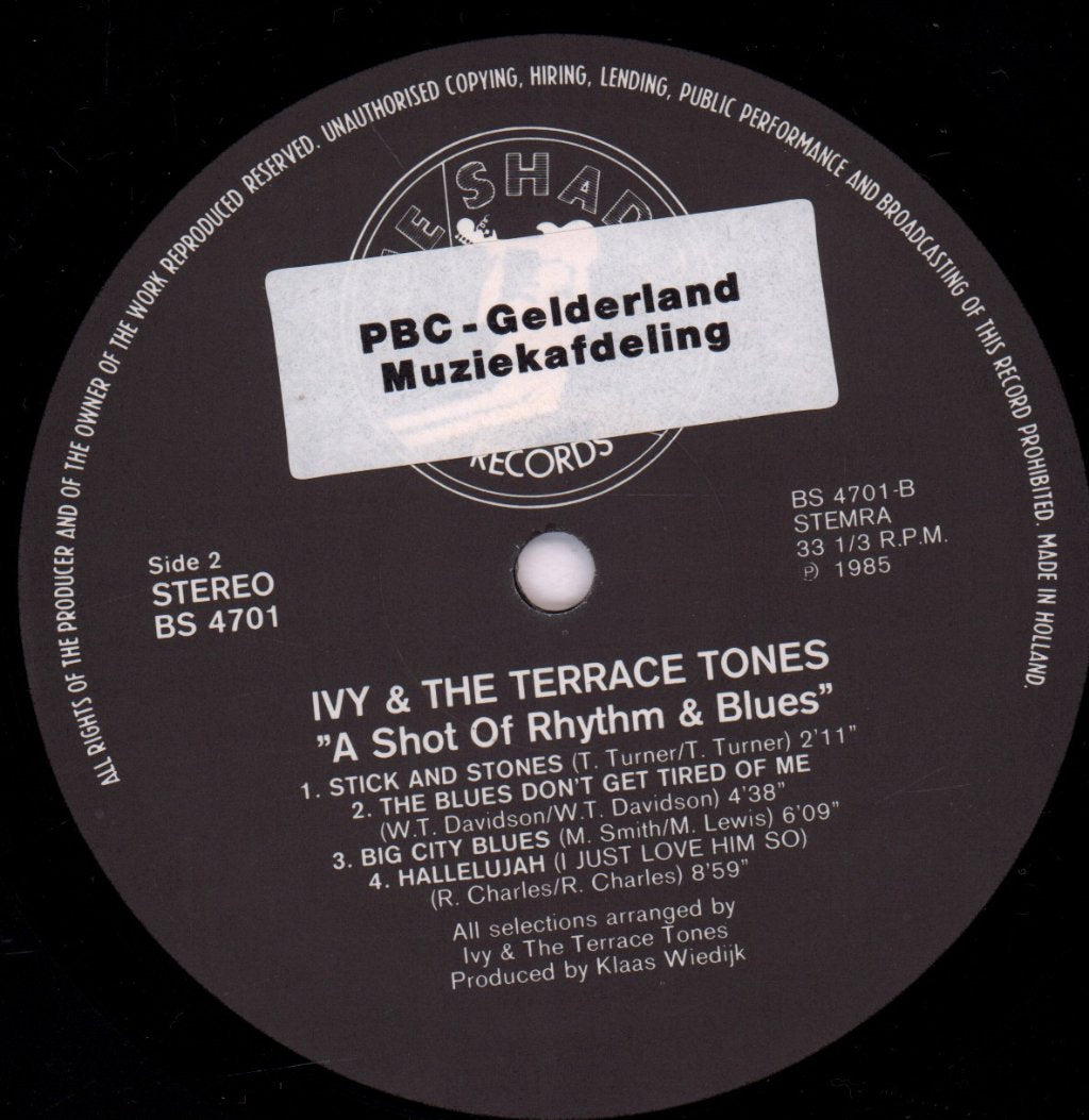 Ivy And The Terrace Tones - A Shot Of Rhythm And Blues - Lp