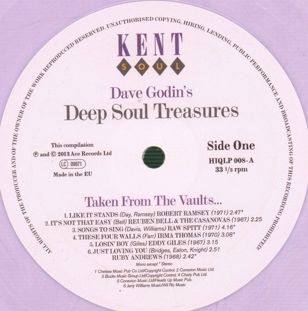 Various Artists - Dave Godin - Deep Soul Treasures (Taken From The Vaults...) - Lp