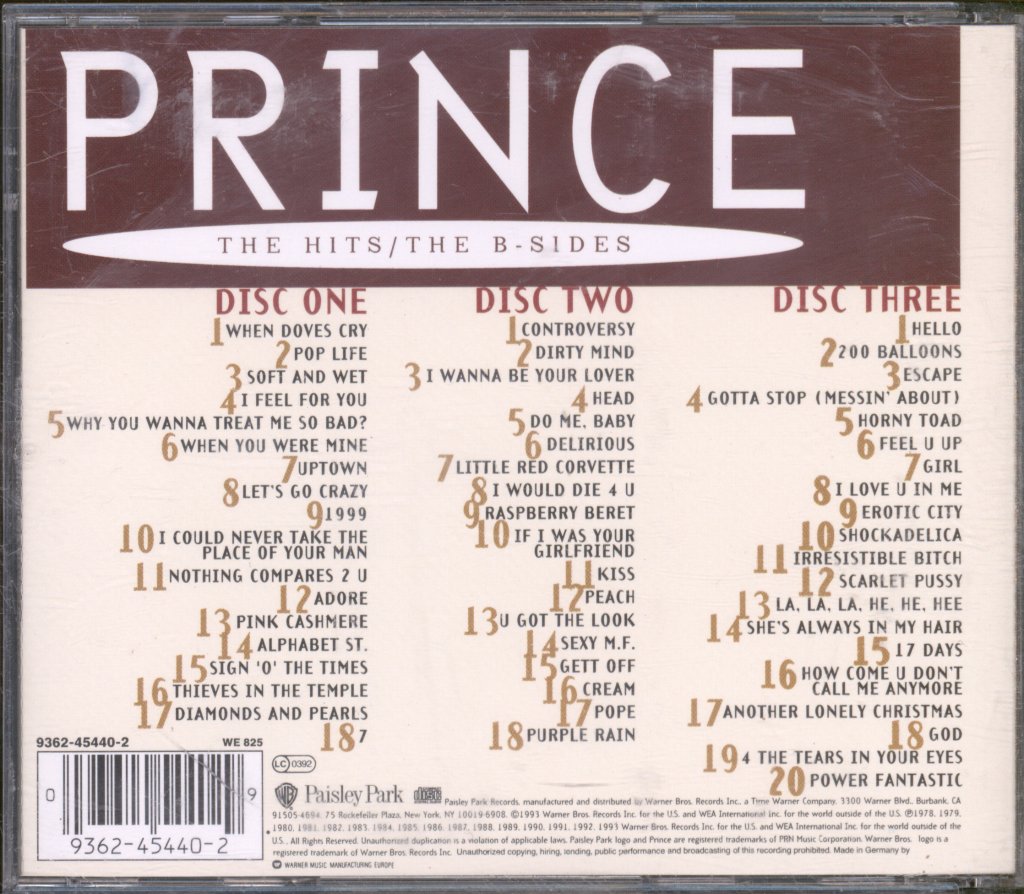 Prince - Hits / The B-Sides - Cd Set