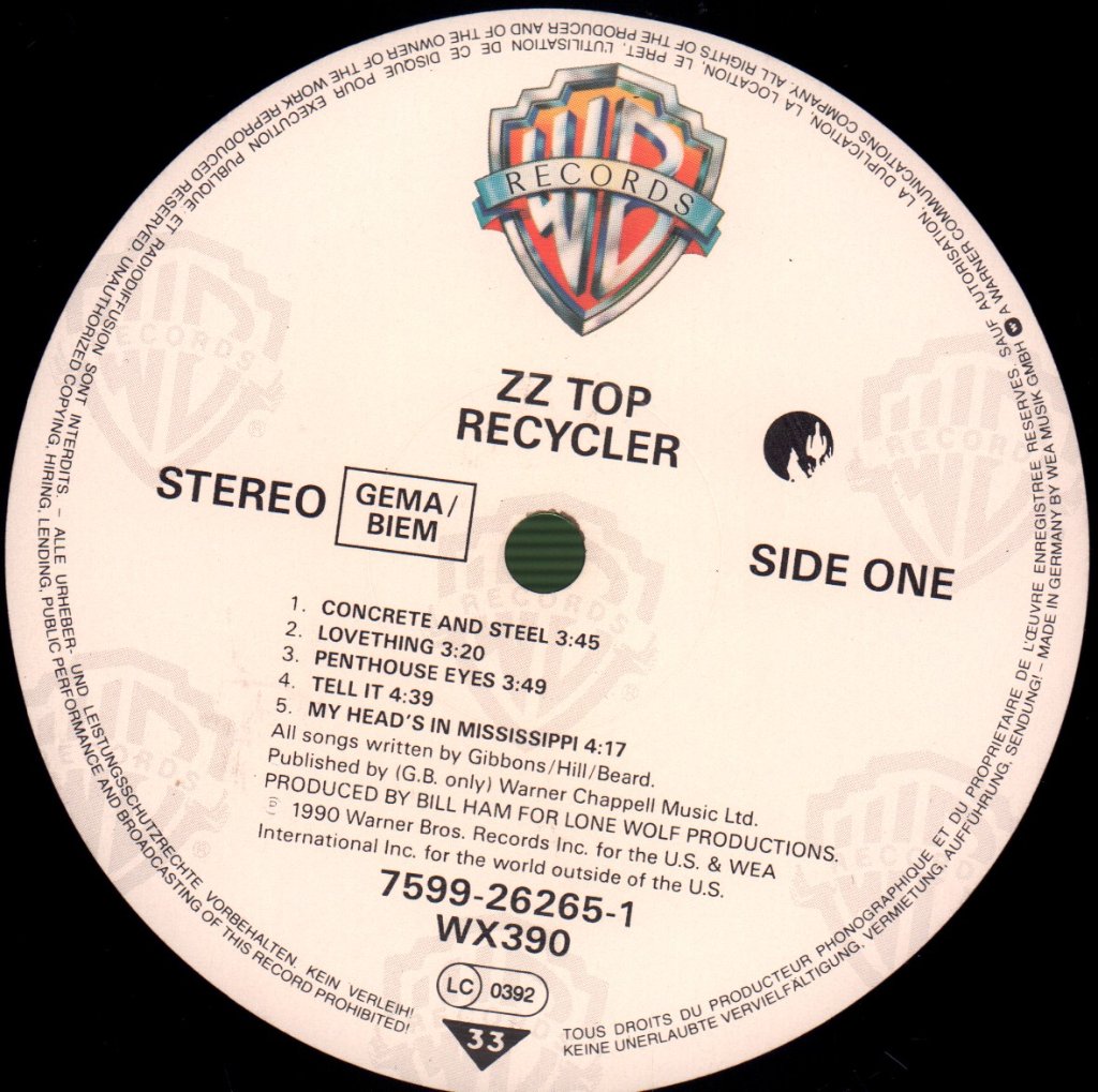ZZ Top - Recycler - Lp