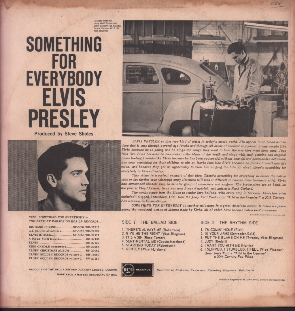 Elvis Presley - Something For Everybody - Lp