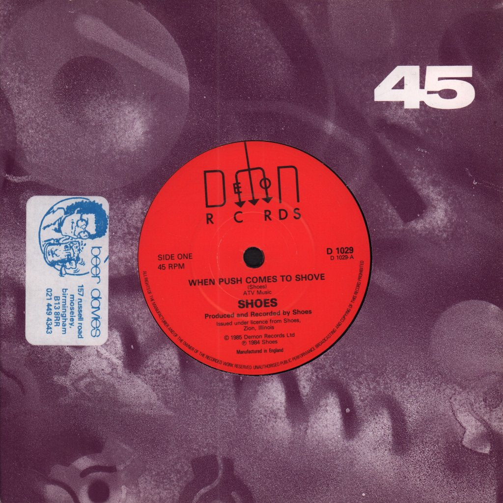 Shoes (New Wave Group) - When Push Comes To Shove - 7 Inch