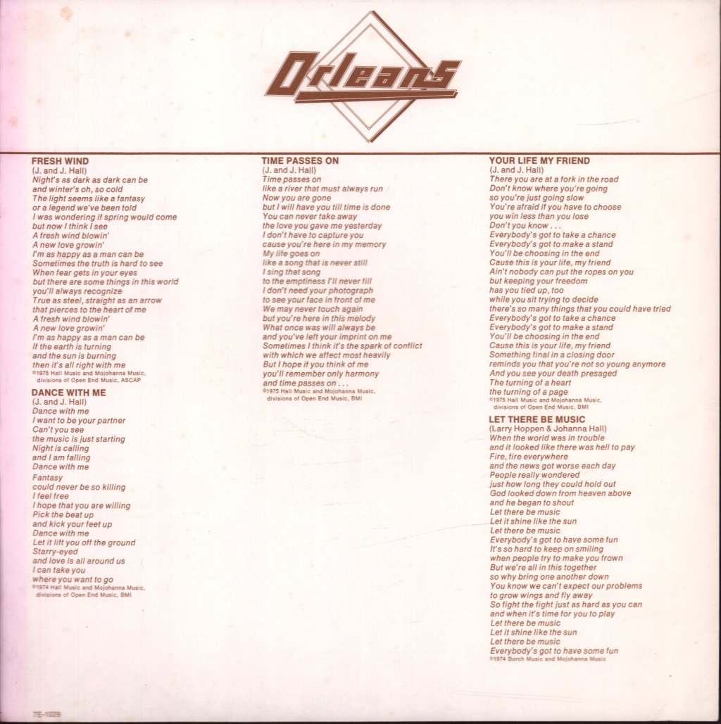 Orleans - Let There Be Music - Lp
