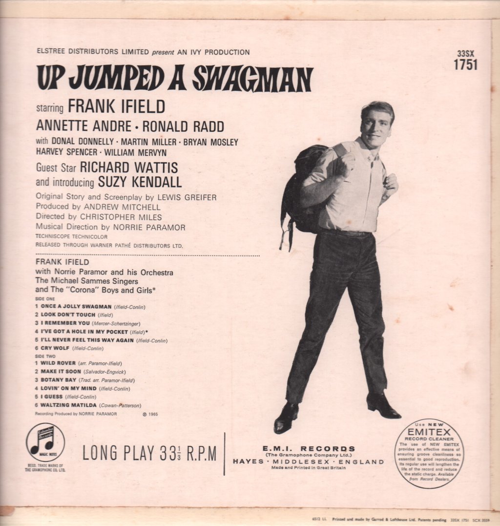 Frank Ifield - Up Jumped A Swagman - Lp