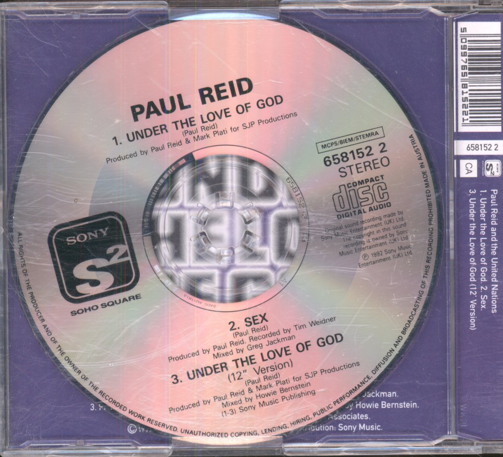 Paul Reid And The United Nations - Under The Love Of God - Cd