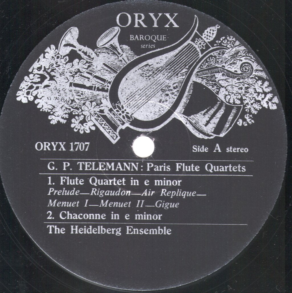 Heidelberg Ensemble - Telemann, Paris Flute Quartets, 1737-8 - Lp