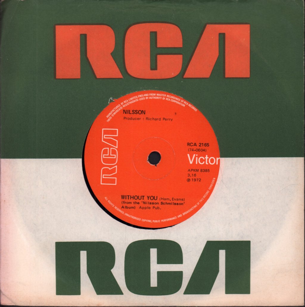 Nilsson - Without You - 7 Inch
