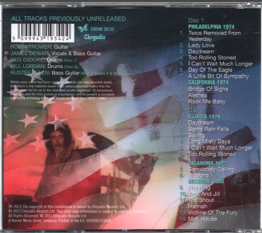 Robin Trower - State To State - Live Across America 1974-1980 - Double Cd