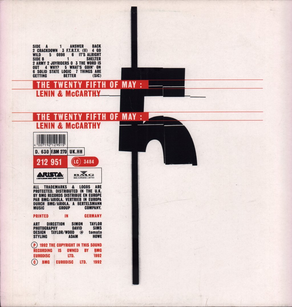 25Th Of May - Lenin & McCarthy - Lp