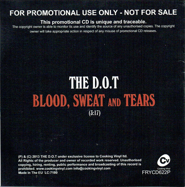 D.o.t. - Blood, Sweat And Tears - Cdr