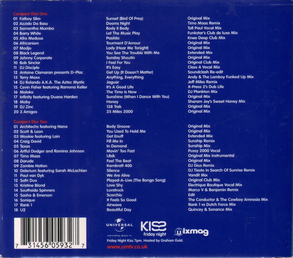 Various Artists - KISS House Nation 2001 - Double Cd