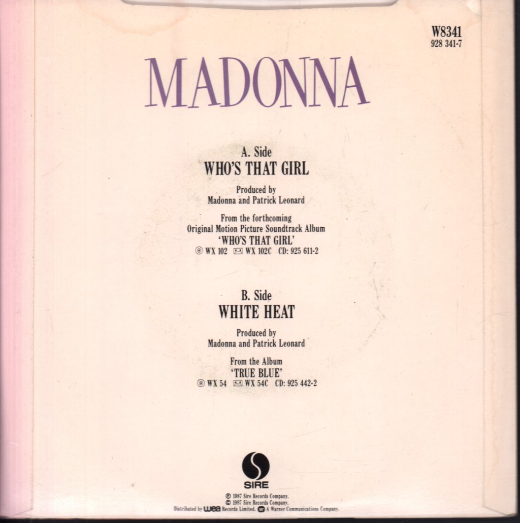 Madonna - Who's That Girl - 7 Inch