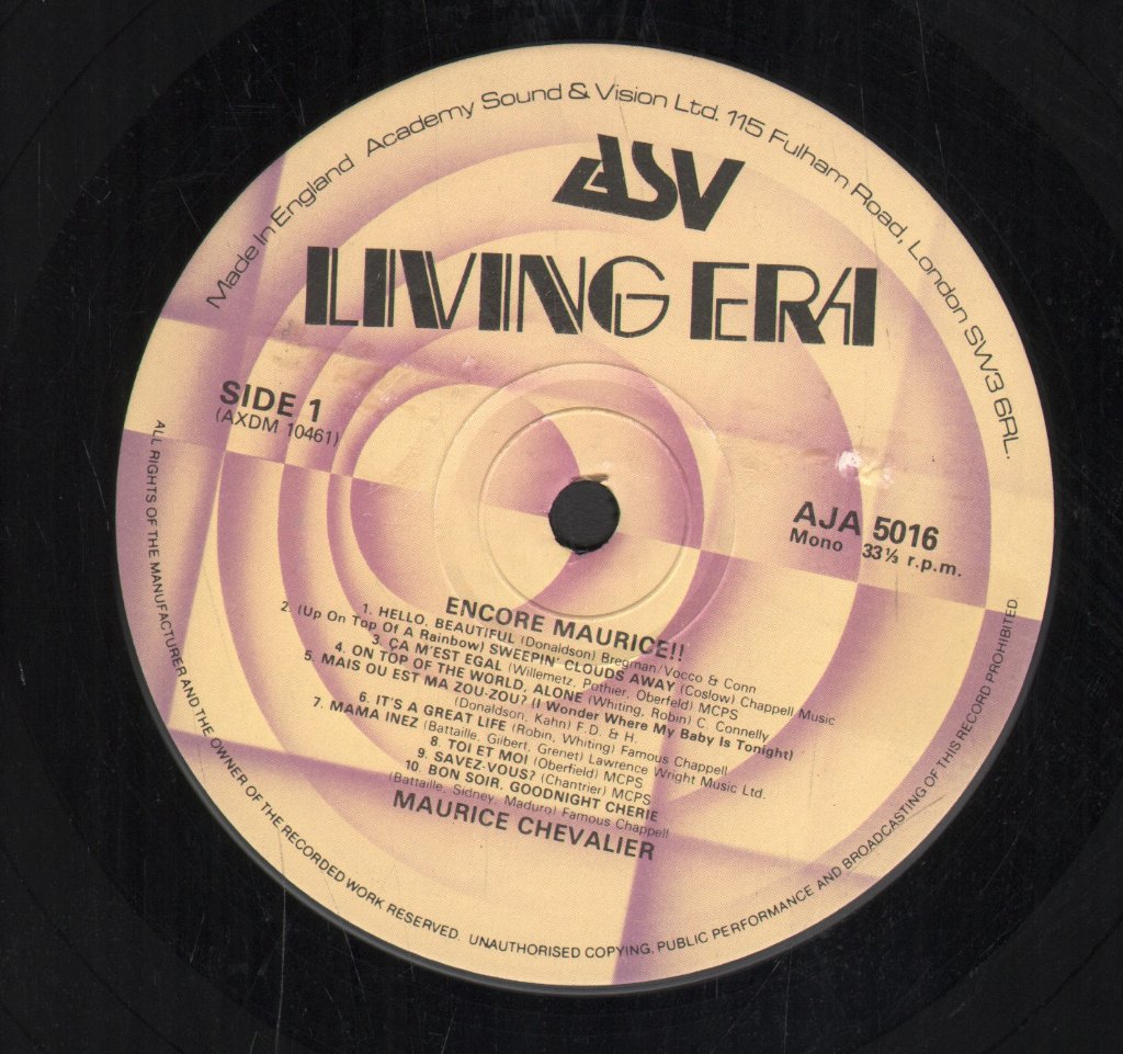 Maurice Chevalier - Encore Maurice! - Lp
