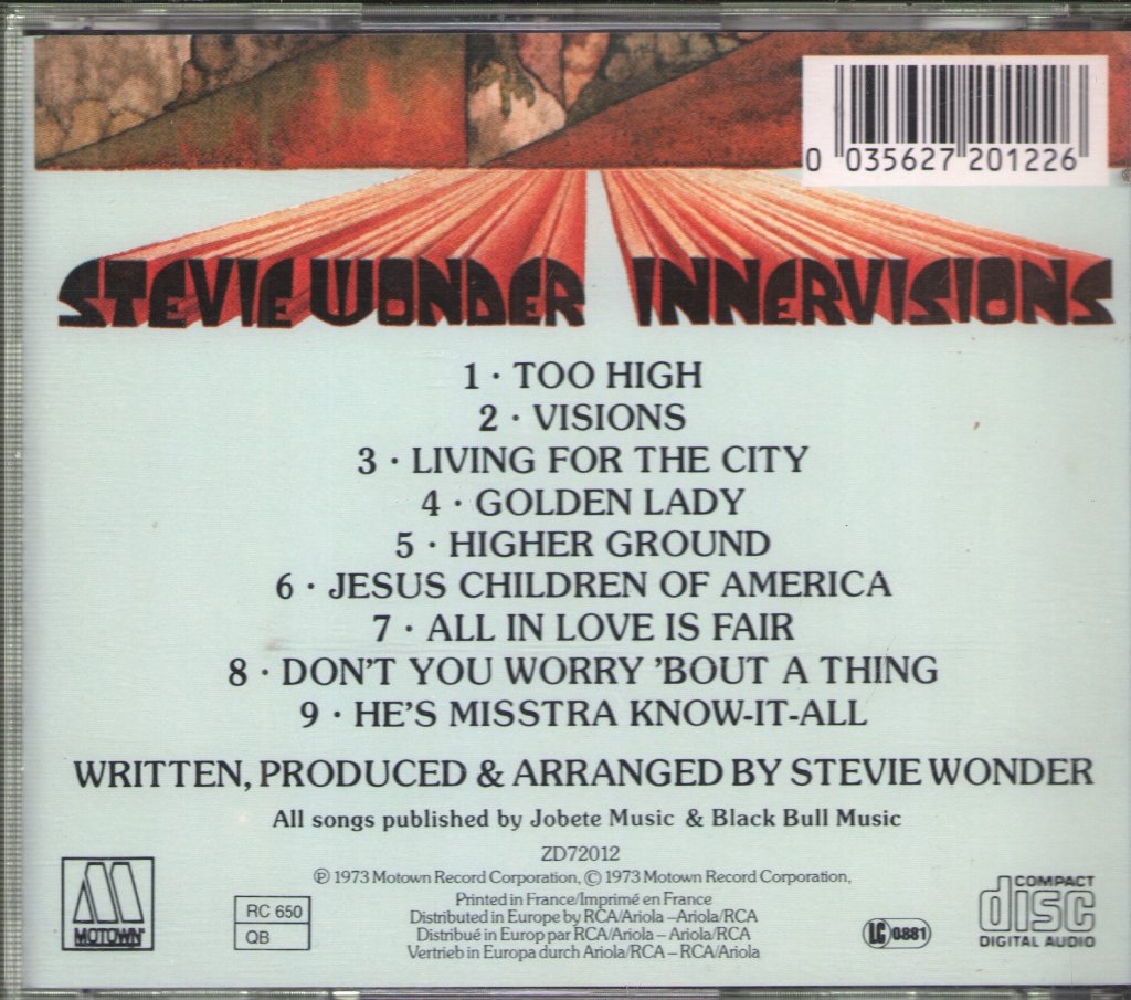 Stevie Wonder - Innervisions - Cd