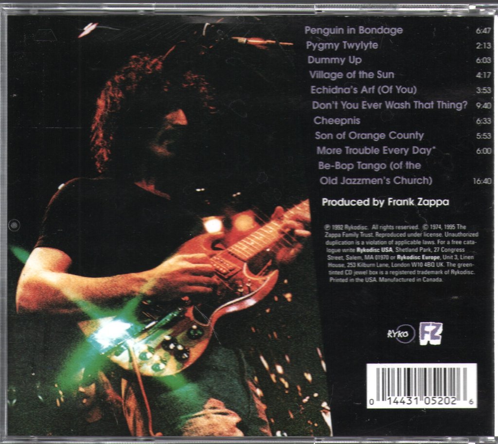 Zappa / Mothers - Roxy & Elsewhere - Cd