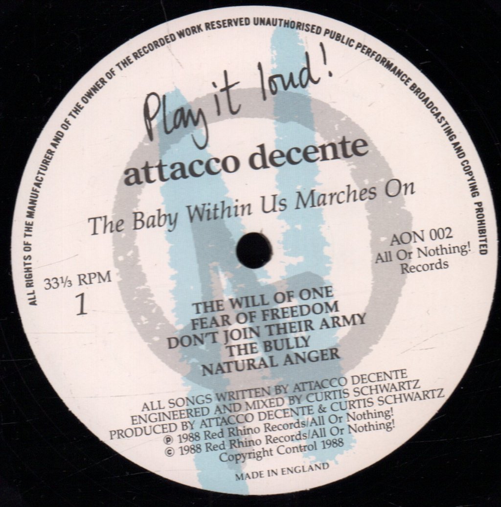 Attacco Decente - Baby Within Us Marches On - Lp