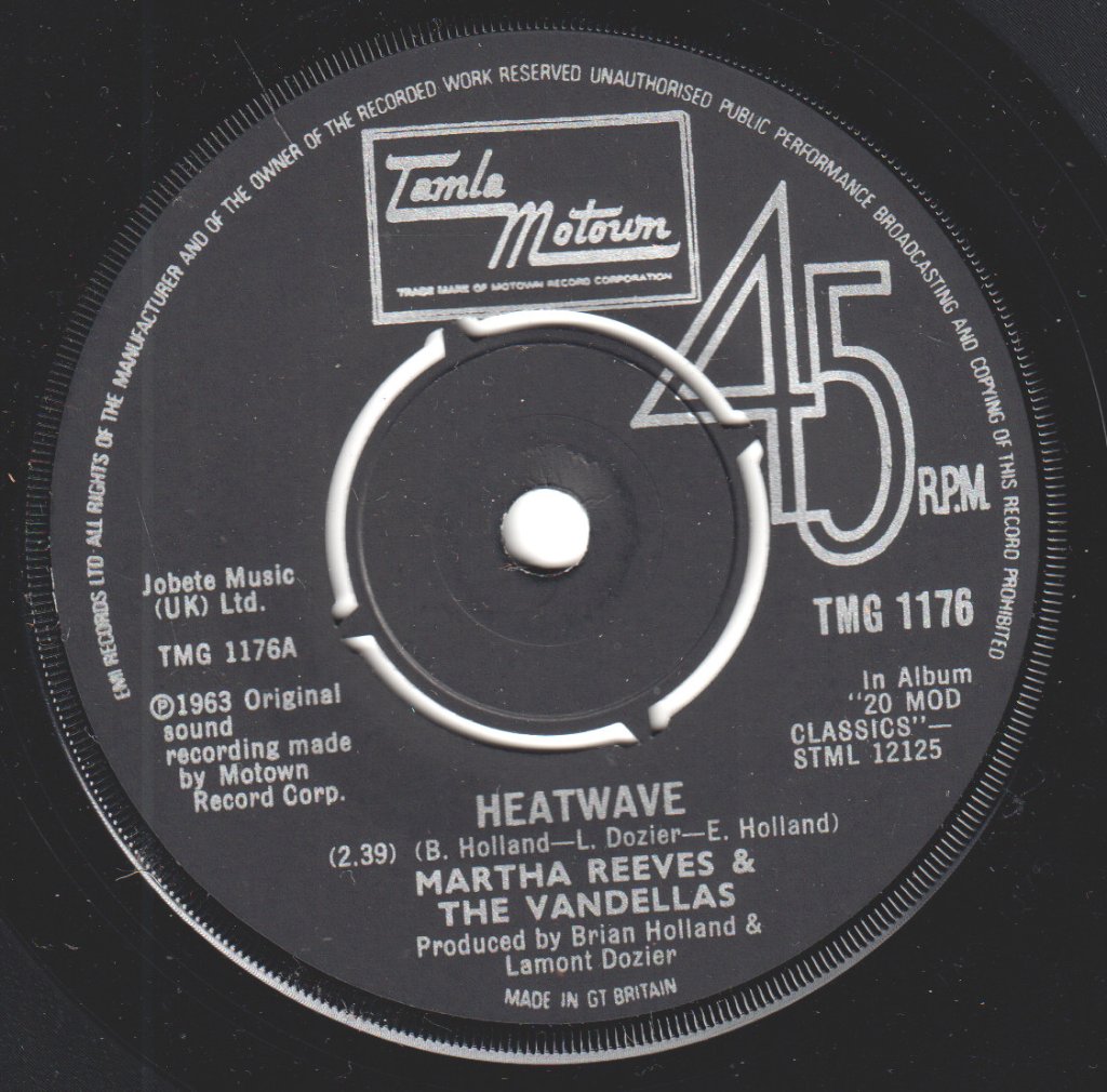 Martha Reeves And The Vandellas - Heatwave - 7 Inch