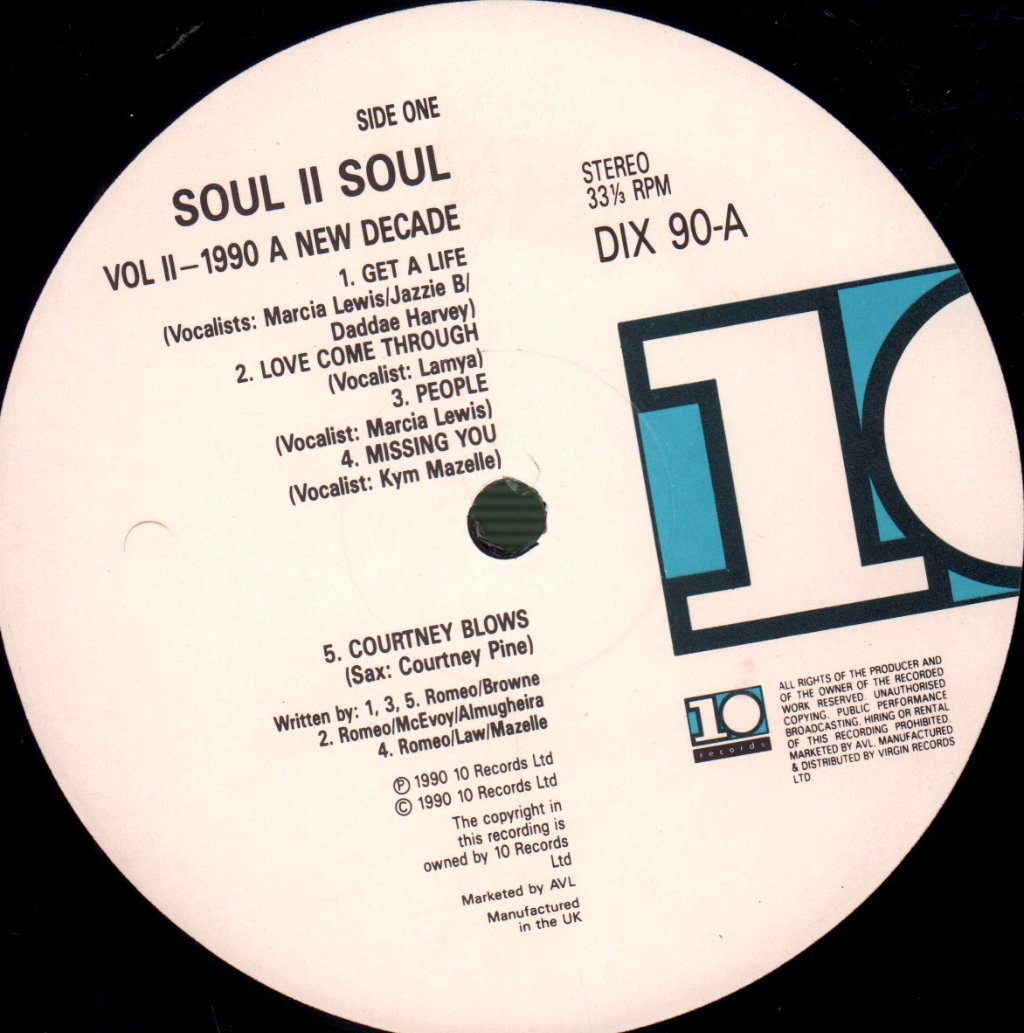 Soul II Soul - Vol. II (1990 - A New Decade) - Lp