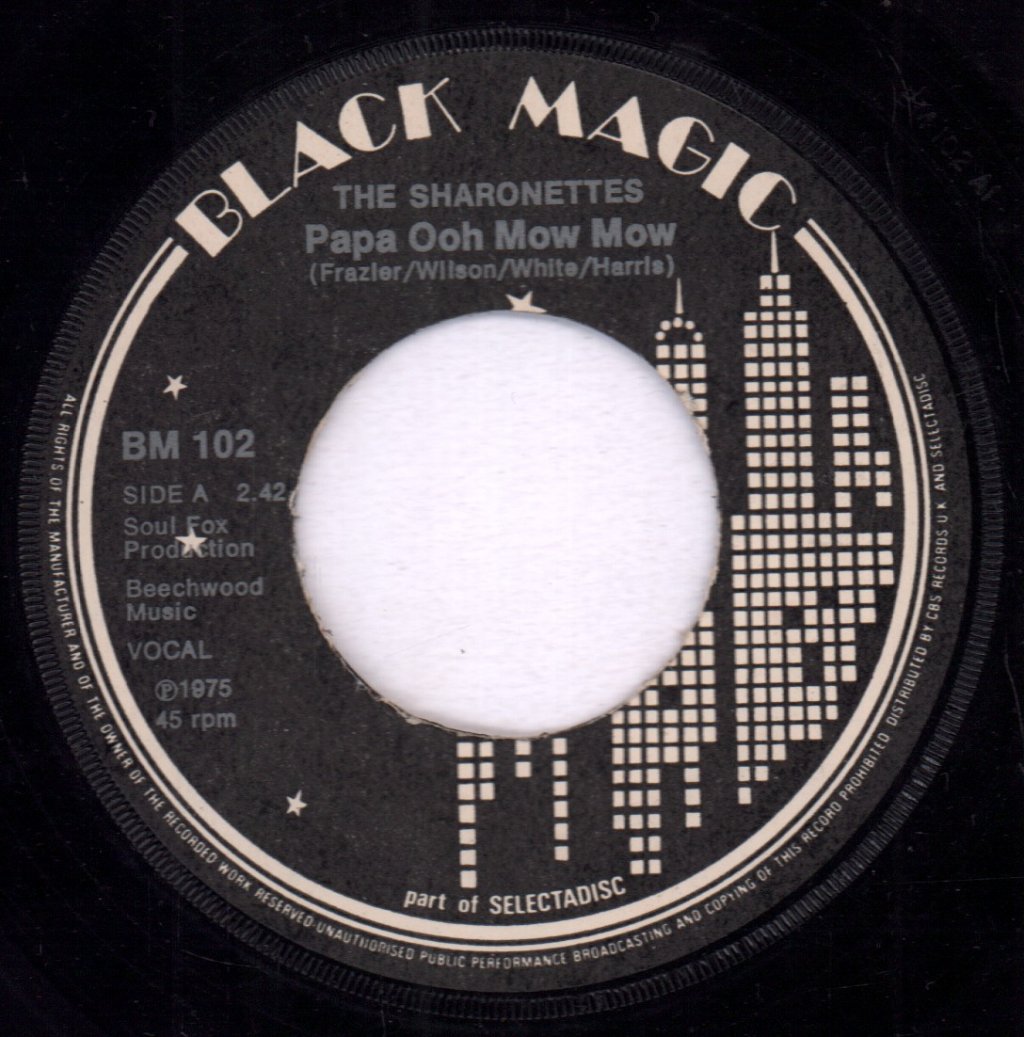 Sharonettes - Papa Ooh Mow Mow - 7 Inch