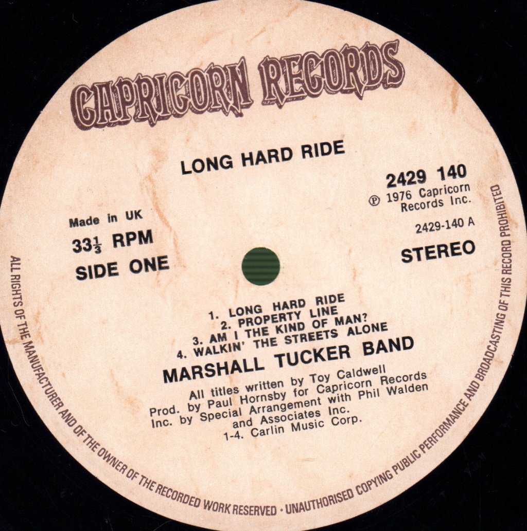 Marshall Tucker Band - Long Hard Ride - Lp