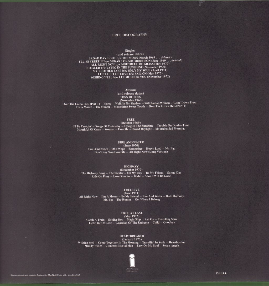 Free - Free Story - Double Lp
