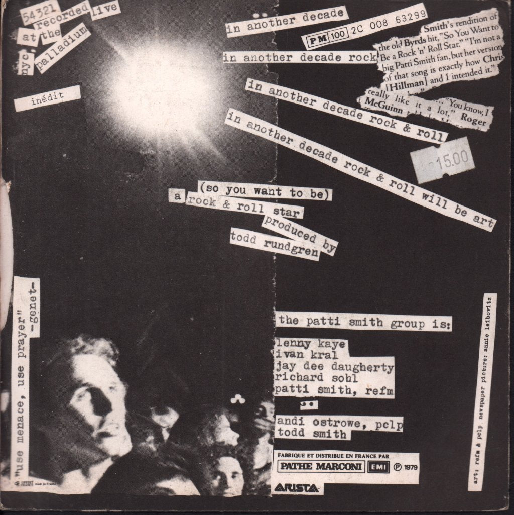 Patti Smith Group - So You Want To Be A Rock N Roll Star - 7 Inch