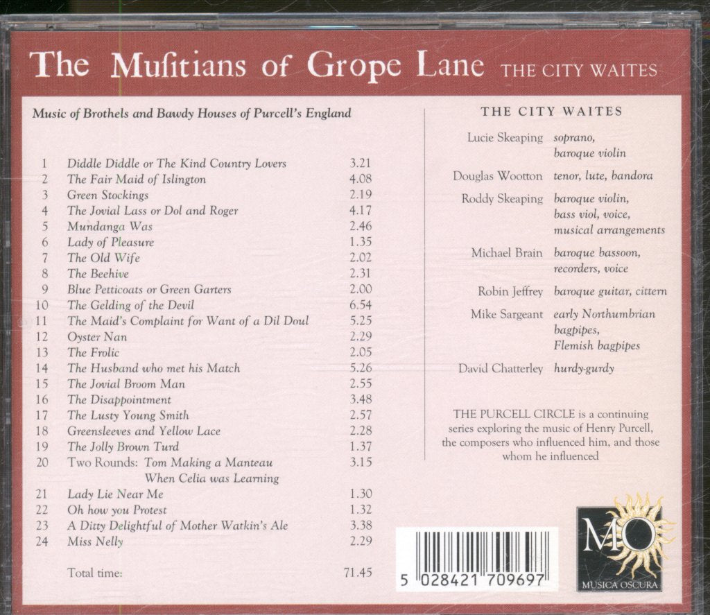 City Waites - Mufitians of Grope Lane (Music of Brothels and Bawdy Houses of Purcell's England) - Cd