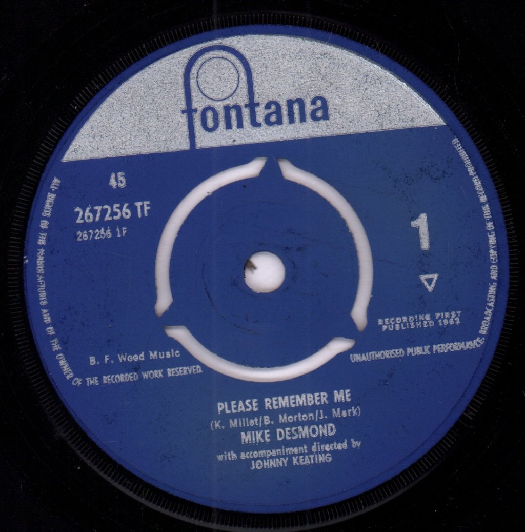 Mike Desmond - Please Remember Me - 7 Inch