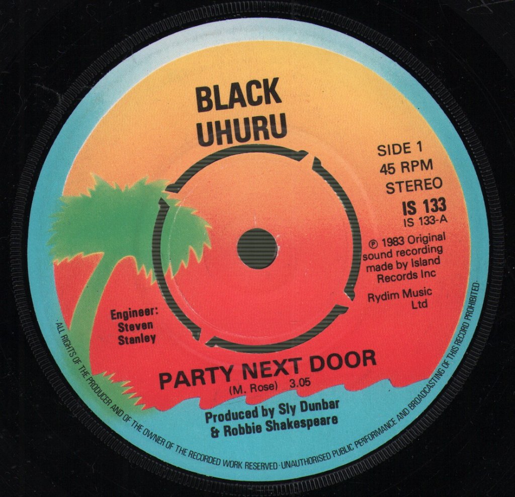 Black Uhuru - Party Next Door / Party In Session - 7 Inch