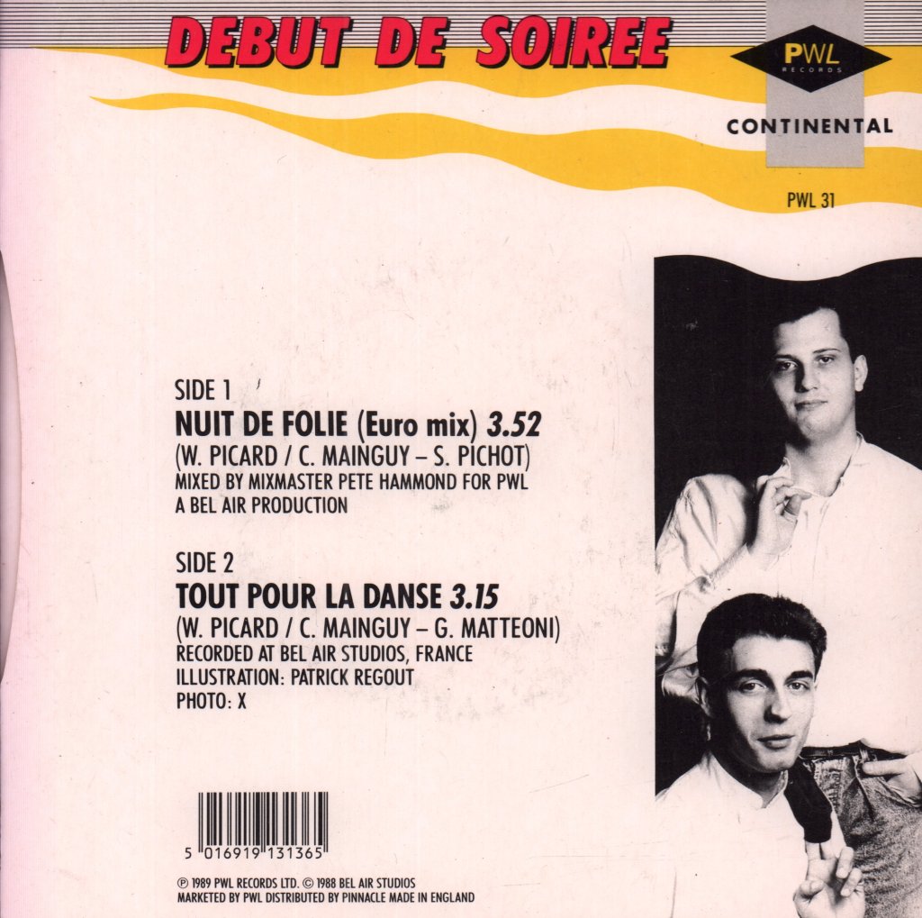 Debut De Soiree - Nuit De Folie - 7 Inch