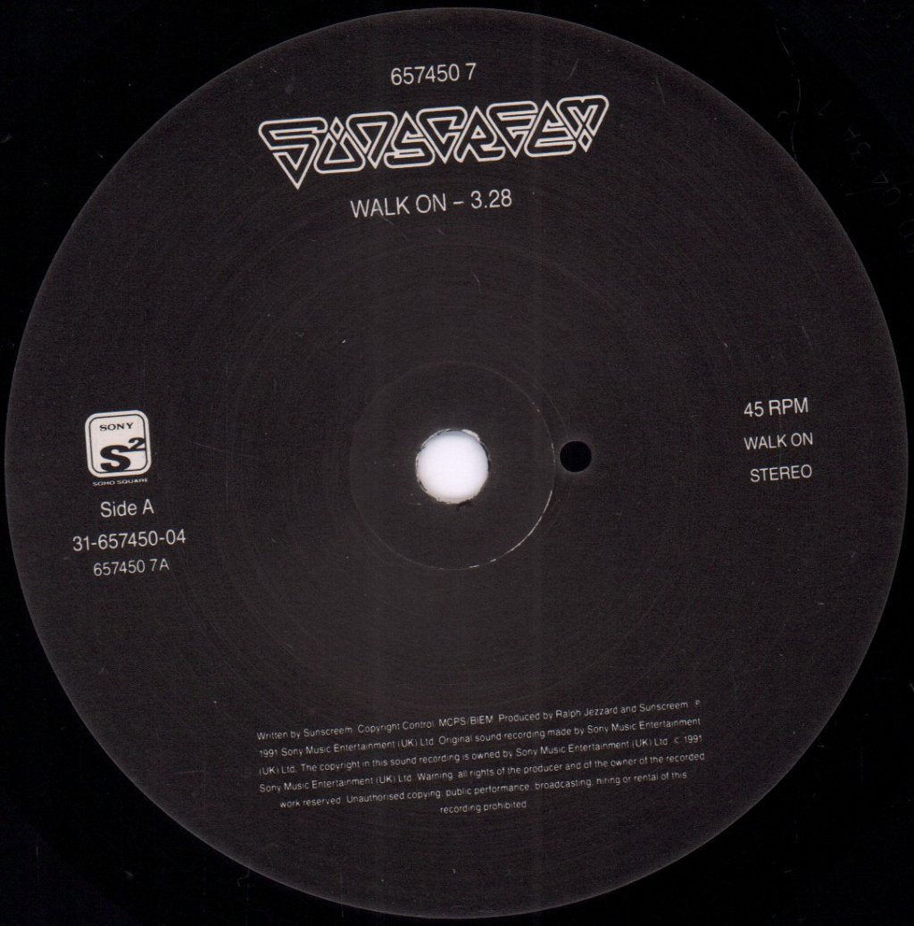 Sunscreem - Walk On - 7 Inch