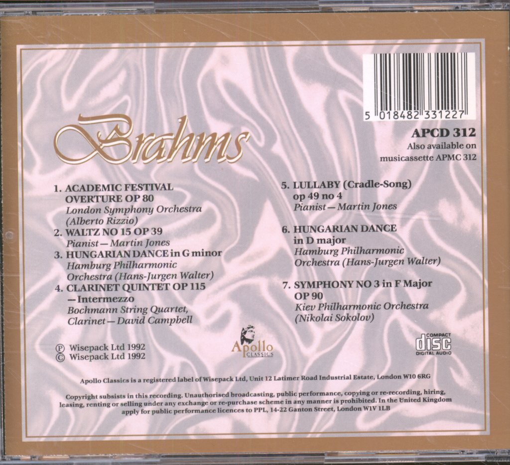 Various Artists - Brahms - Cd