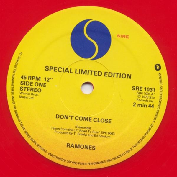 Ramones - Don't Come Close / I Don't Want You - 12 Inch