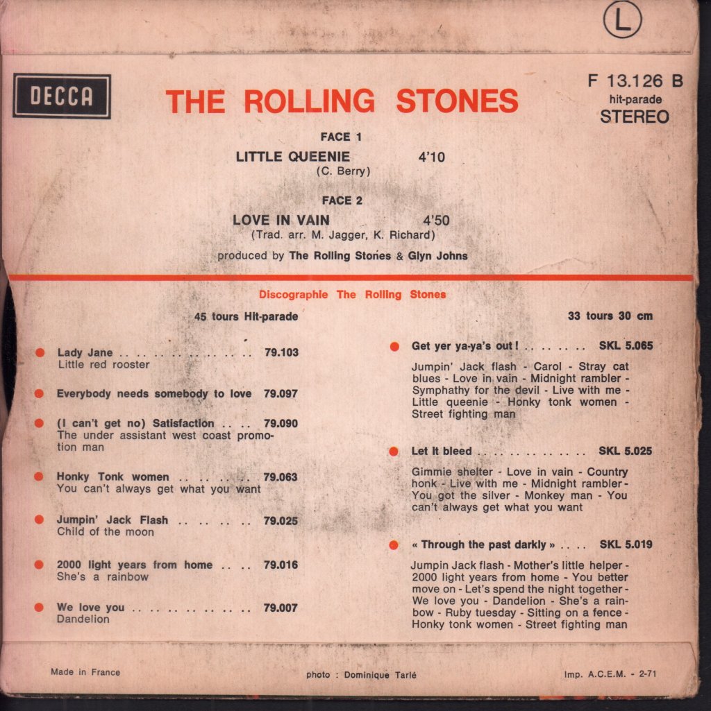 Rolling Stones - Little Queenie - 7 Inch