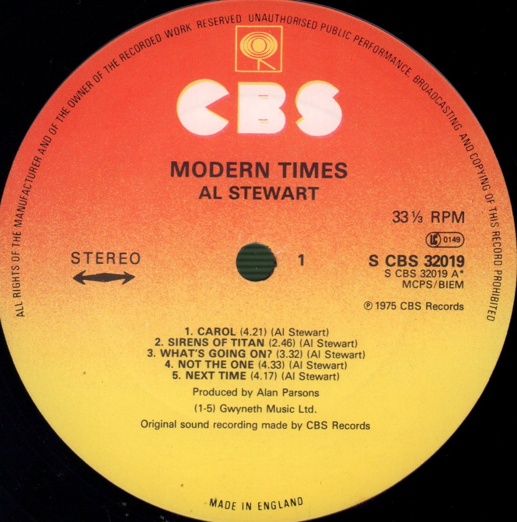 Al Stewart - Modern Times - Lp